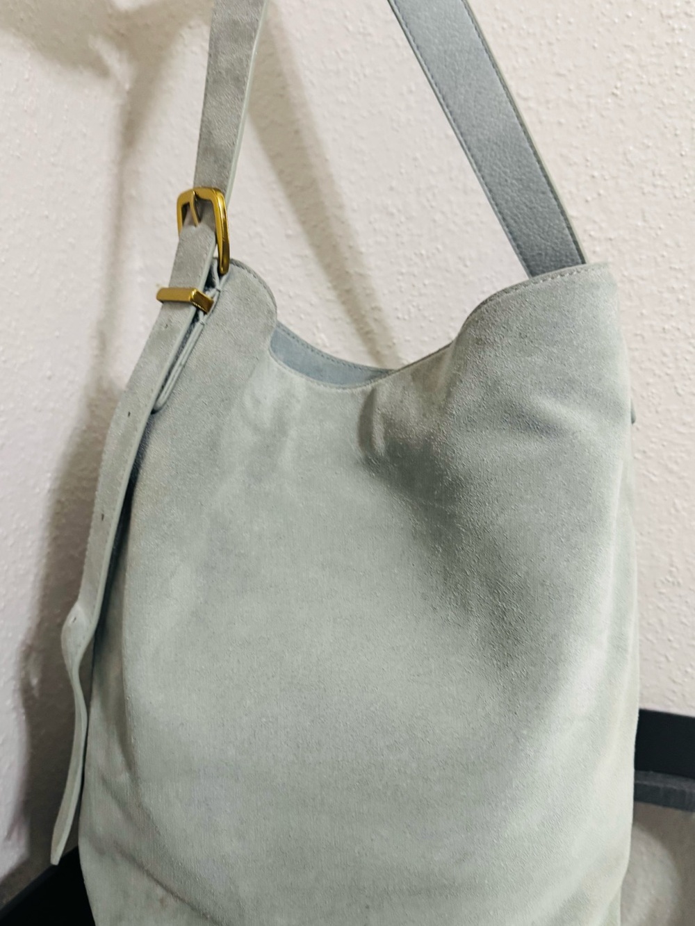 Margot Kaye Suede Hobo Shoulder Bag .